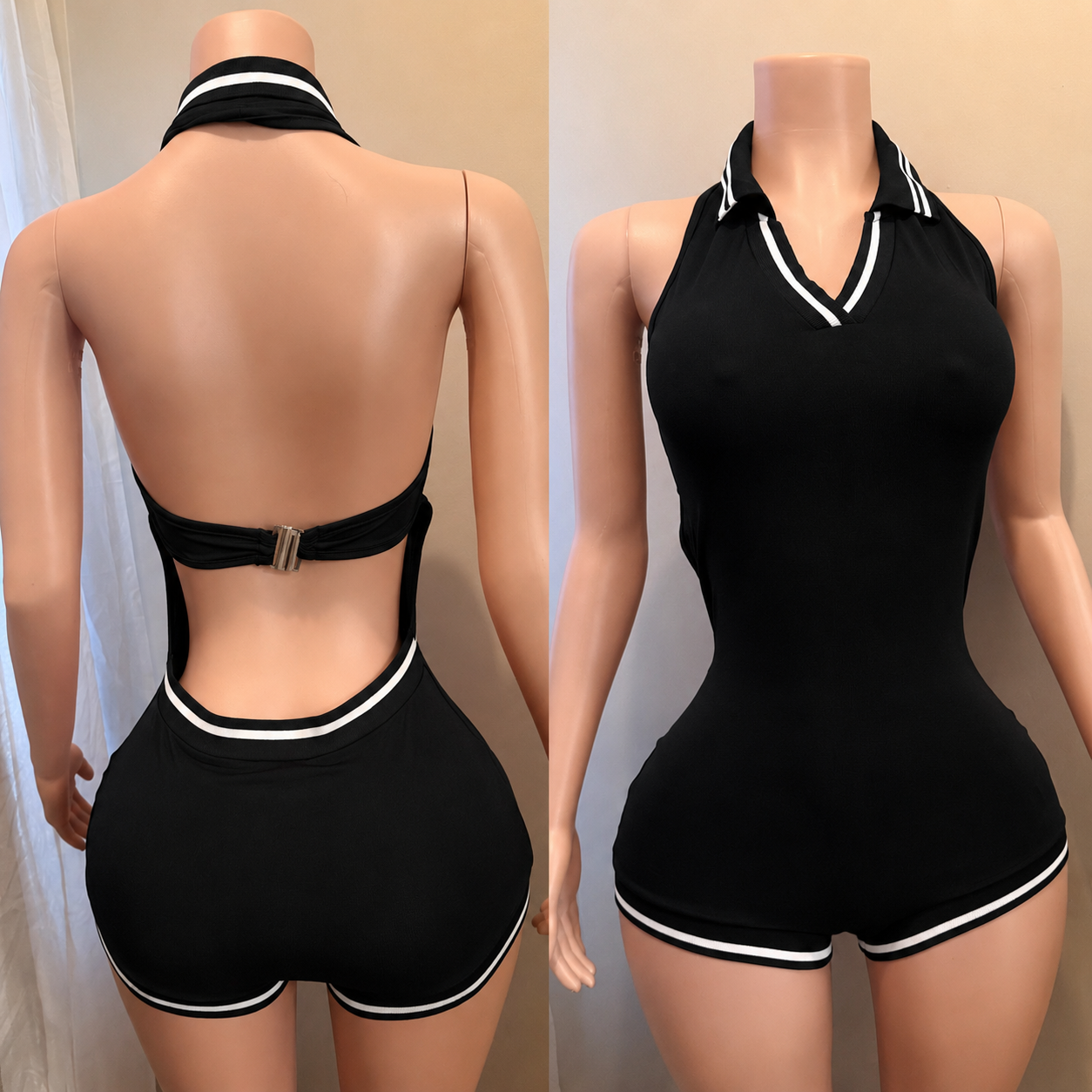 Black MVP Romper