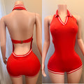 Red MVP Romper