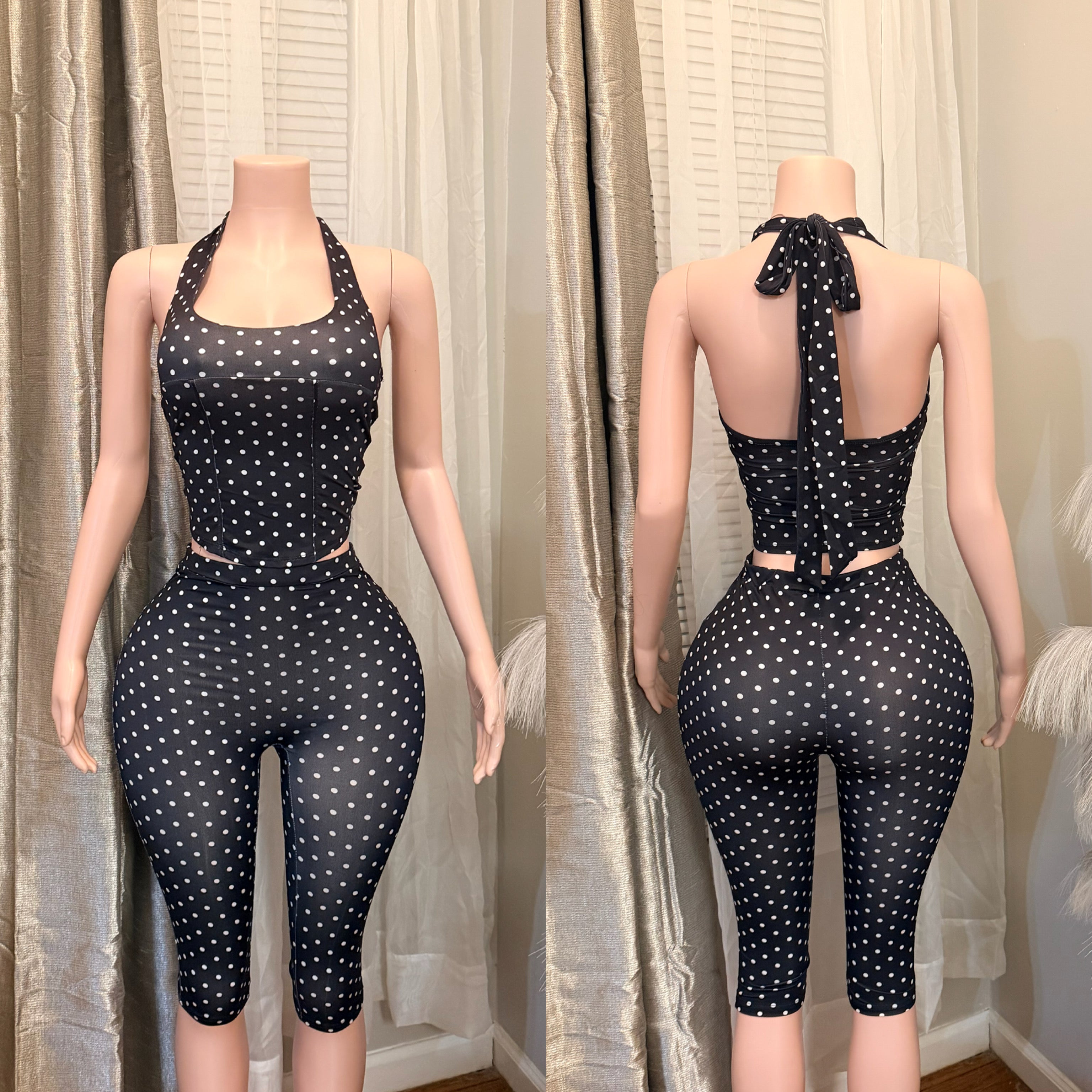 Polka Dot Capri Set